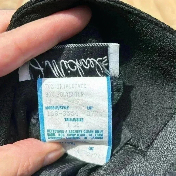 Vintage J Michaels  Black Maxi Skirt - Picture 8 of 14